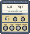 Durnin and Womersley bodyfat by skinfold